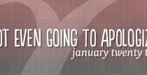 dooce.com Masthead for January, 2012 titled I'm not even going to apologize