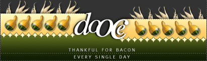 dooce.com Masthead for November 14, 2001 by Heather B. Armstrong titled Thankful For Bacon Every Single Day