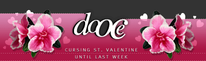 dooce.com Masthead for February 11, 2002 by Heather B. Armstrong titled Cursing St. Valentine Until Last Week