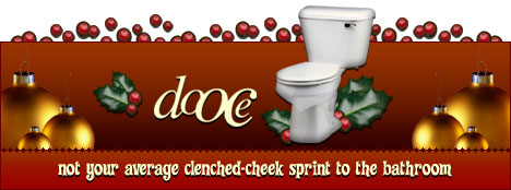 dooce.com Masthead for December, 2004 by Heather B. Armstrong titled Not Your Average Clenched-Check Sprint to the Bathroom