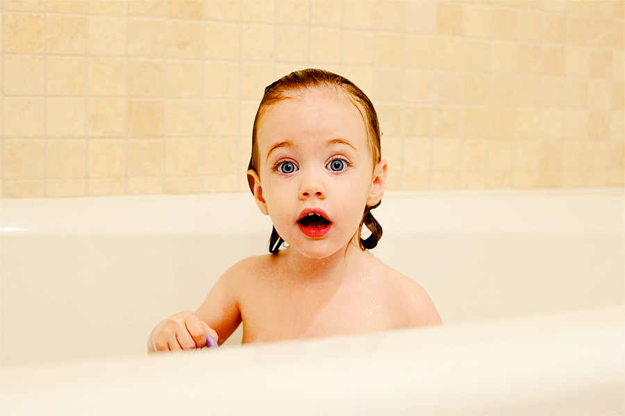 No one enjoys a bath more than this kid