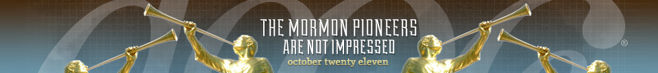 dooce.com Masthead for October, 2011 by Heather B. Armstrong titled The Mormon pioneers are not impressed