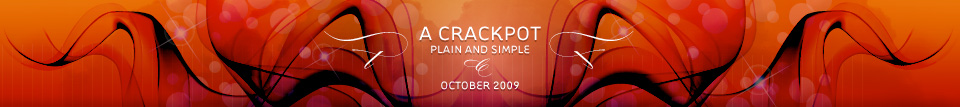 dooce.com Masthead for October, 2009 by Heather B. Armstrong titled A crackpot plain and simple