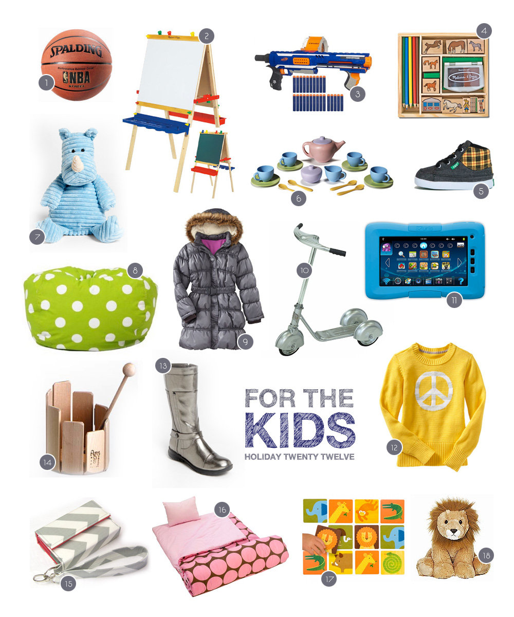 a gift guide for kids for the holiday season by Heather B. Armstrong for dooce.com
